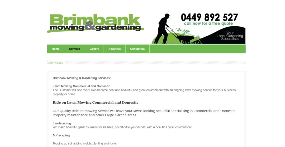 brimbank mowing gardening services
